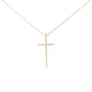 K18YG クロス ダイヤモンド ネックレス 0.01CT