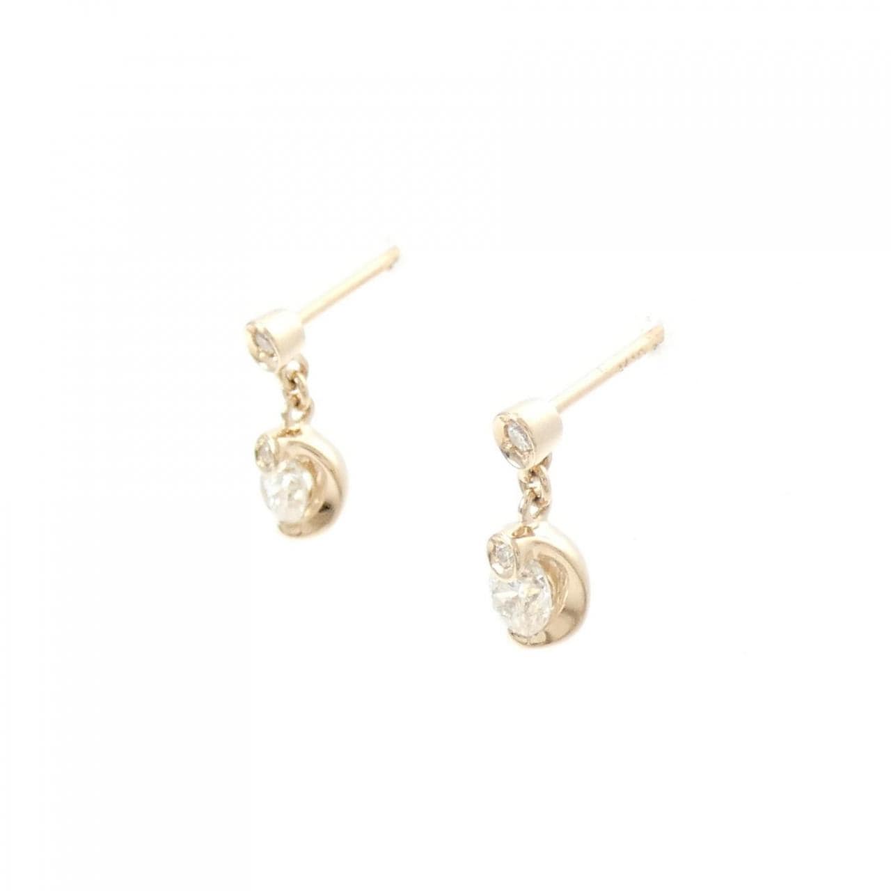 K18PG Diamond earrings 0.226CT