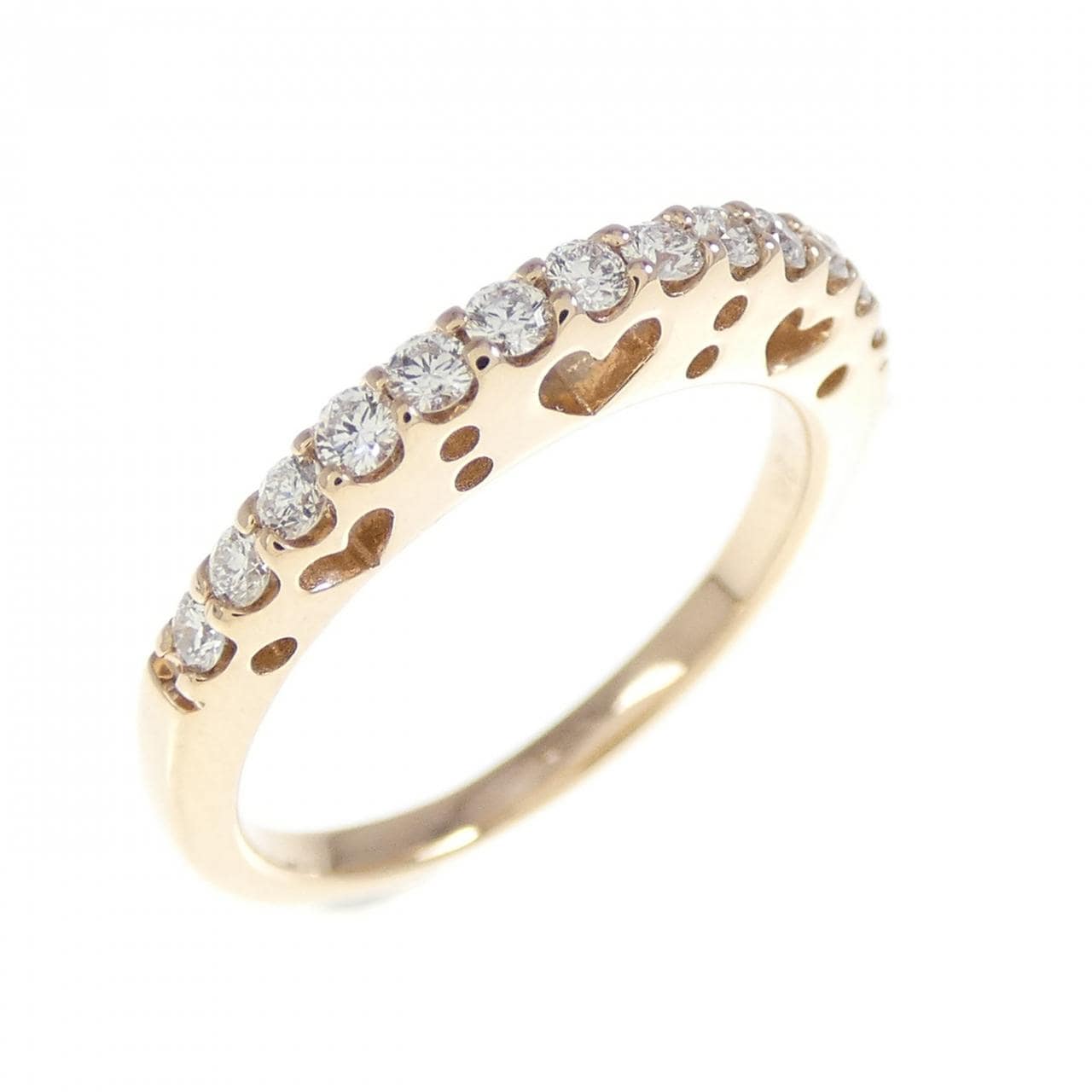 K18PG ハート ダイヤモンド リング 0.20CT