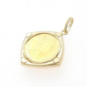 K18YG(枠) コイン ペンダント