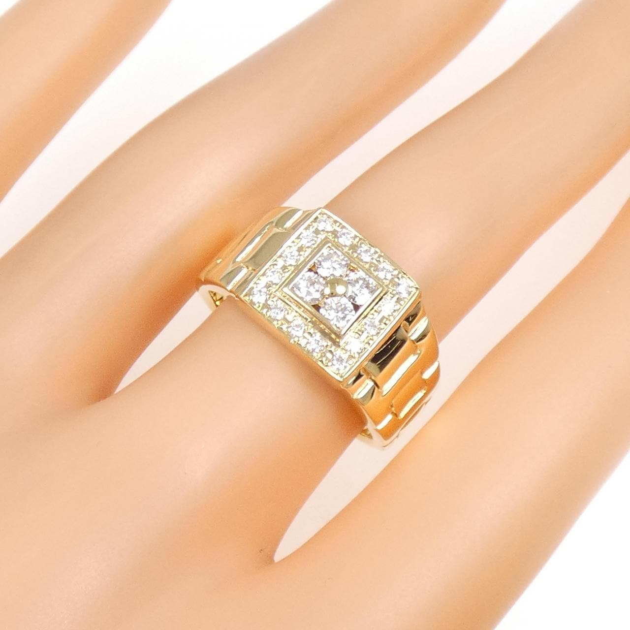 K18YG ダイヤモンド リング 0.48CT