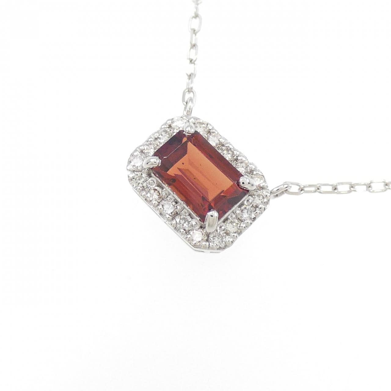 【新品】PT ガーネット ネックレス 0.72CT