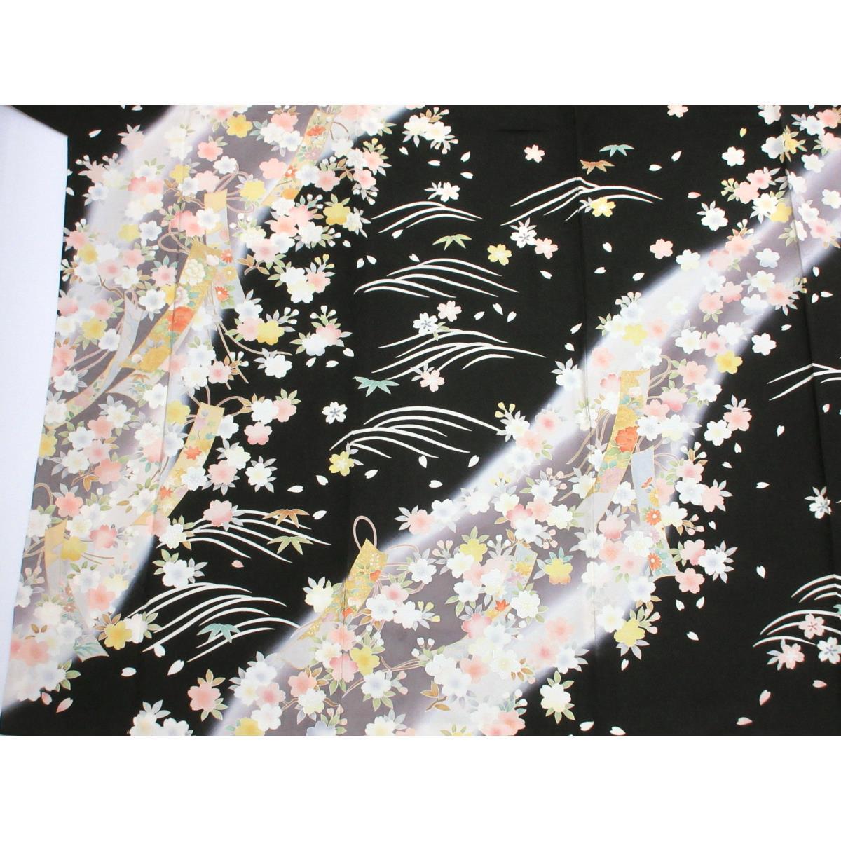 訪問着　友禅金彩加工　ボカシ染