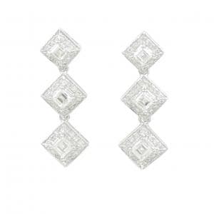 K18WG ダイヤモンド ピアス 1.26CT