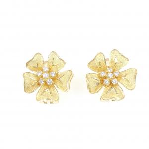 トレベール フラワー ダイヤモンド イヤリング
