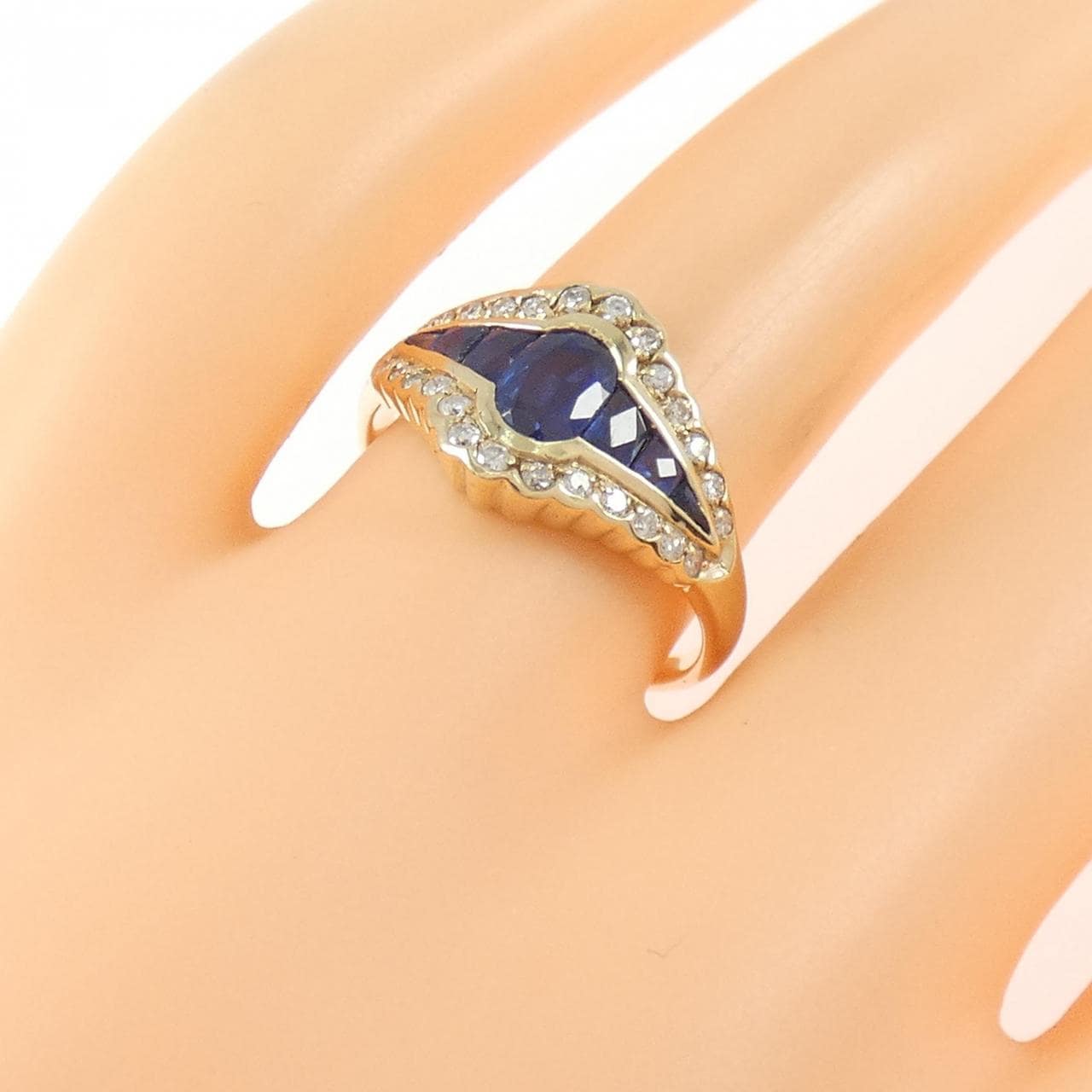 375YG サファイヤ リング