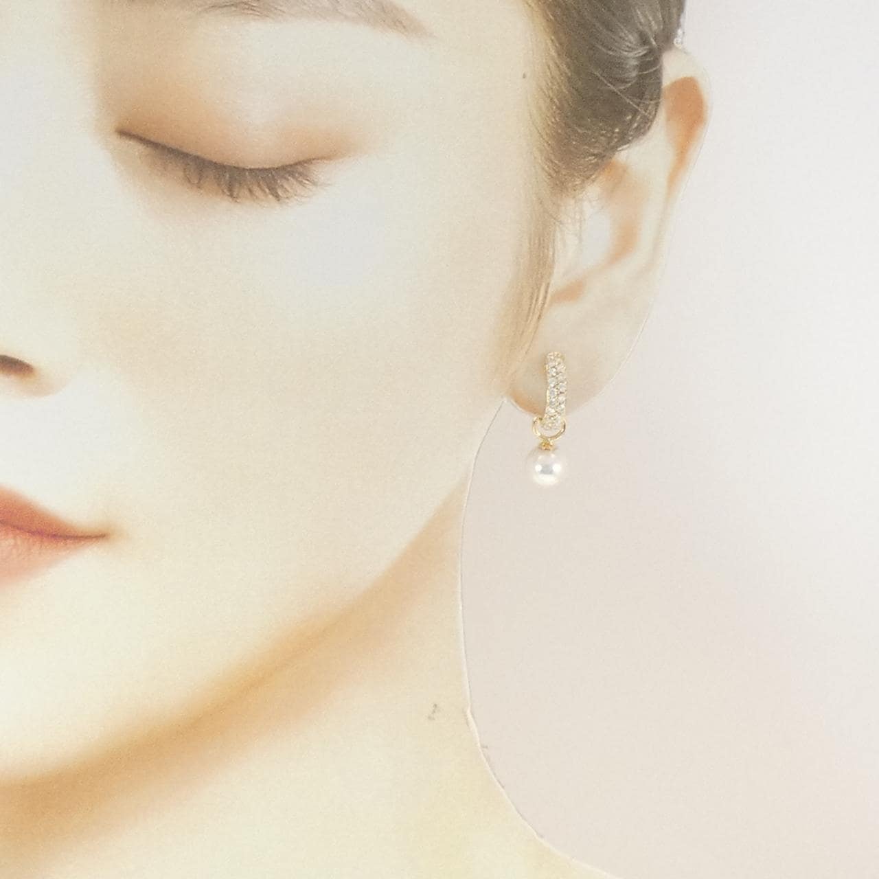 K18YG 2WAY アコヤパール イヤリング 8.0mm