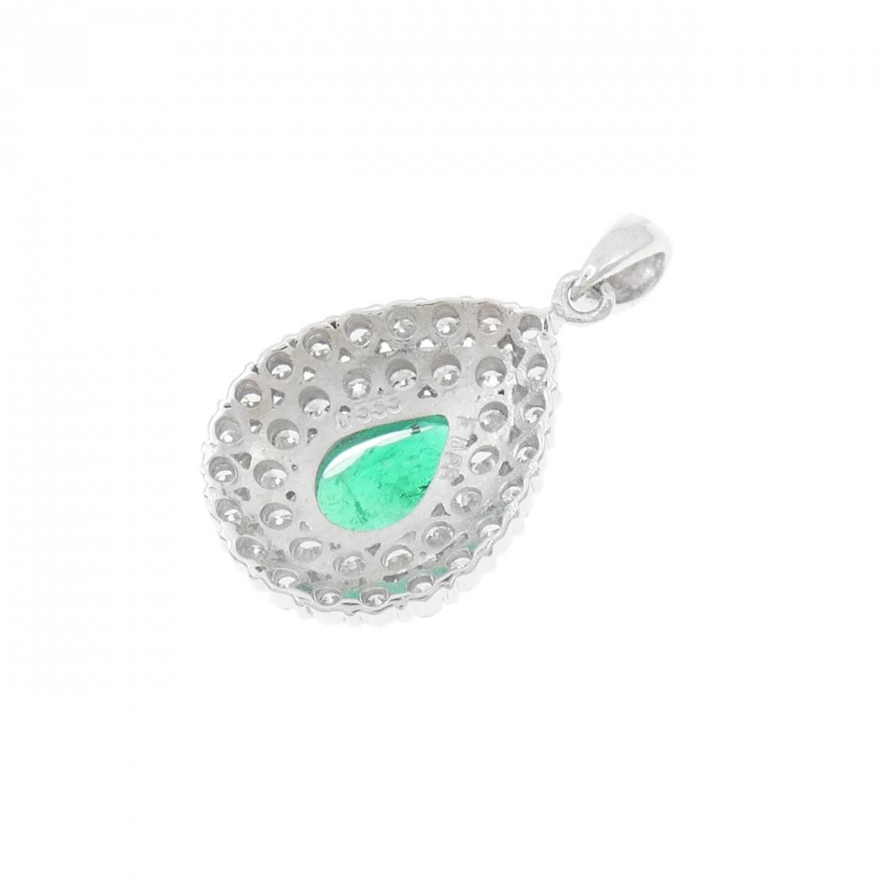 PT900 Emerald Pendant 0.88CT