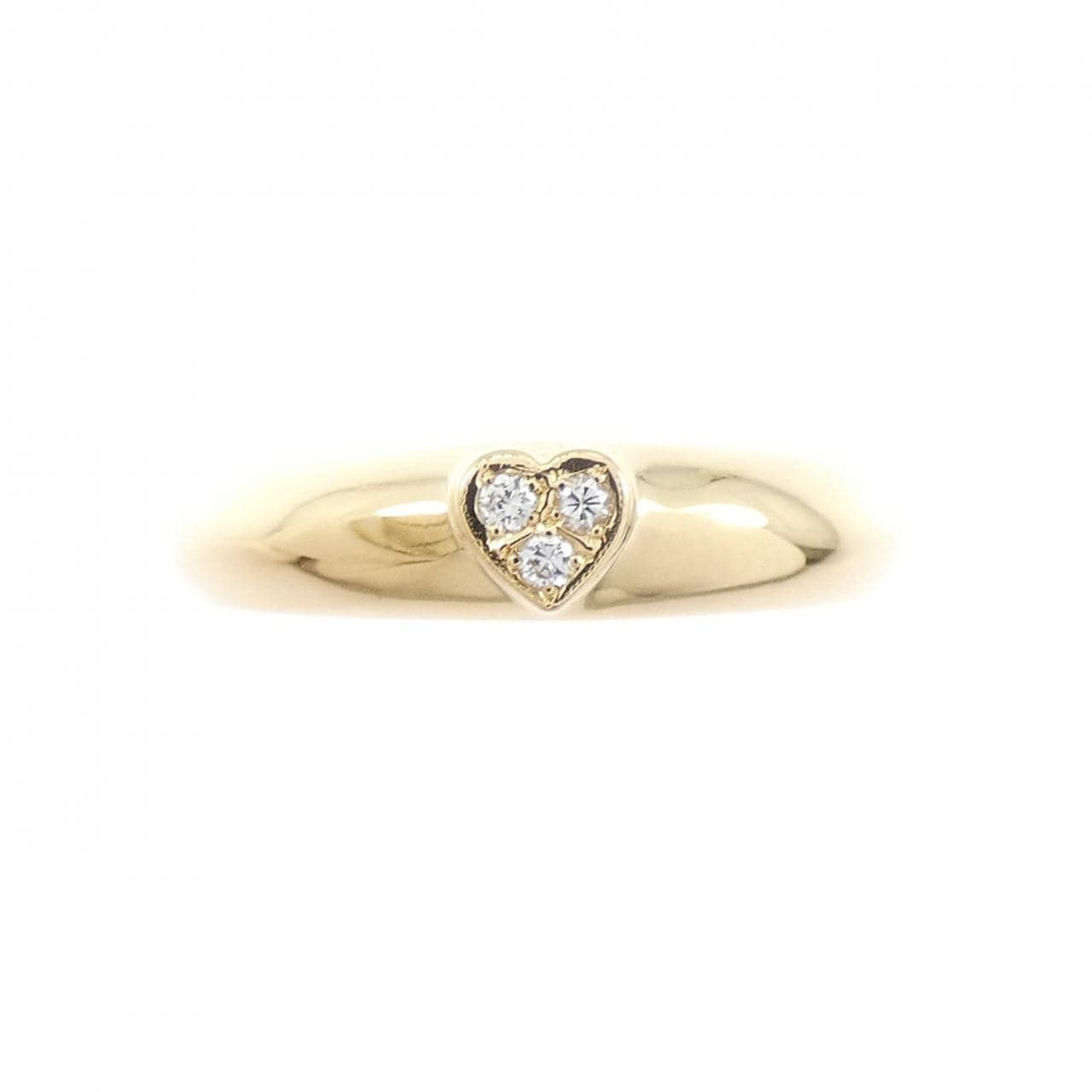 K18YG ハート ダイヤモンド リング 0.03CT