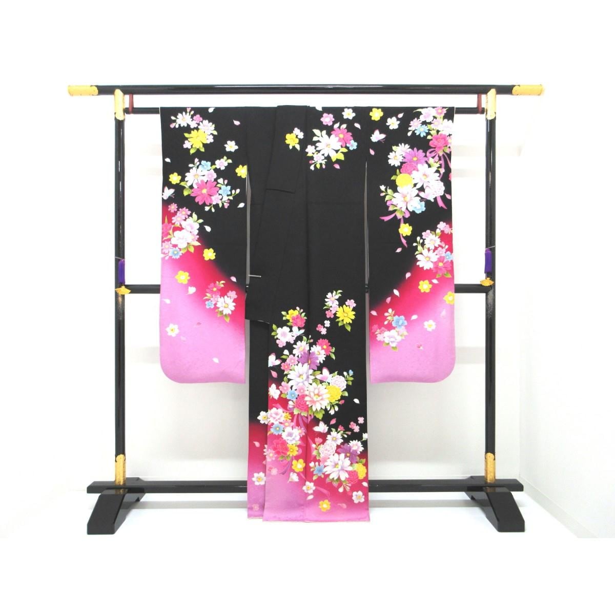 振袖　友禅金彩加工　ボカシ染