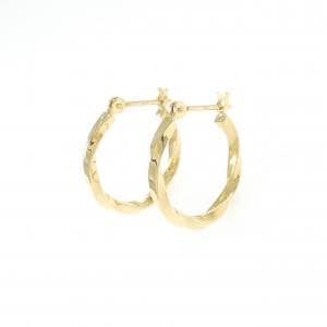 K18YG フープ ピアス