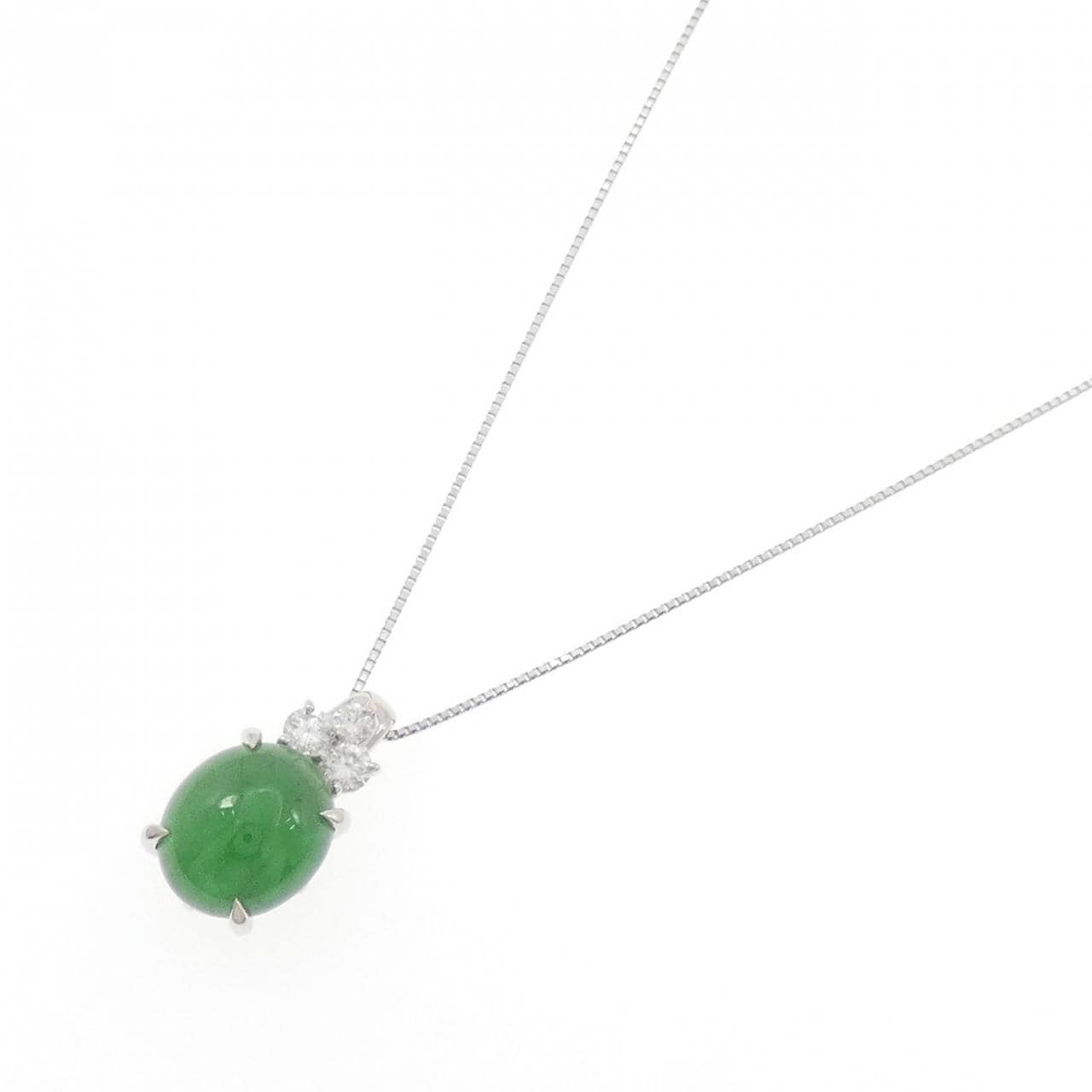 PT900/PT850 ヒスイ ネックレス 5.24CT
