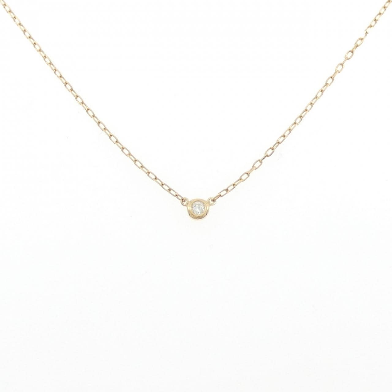 K18YG ソリティア ダイヤモンド ネックレス 0.03CT