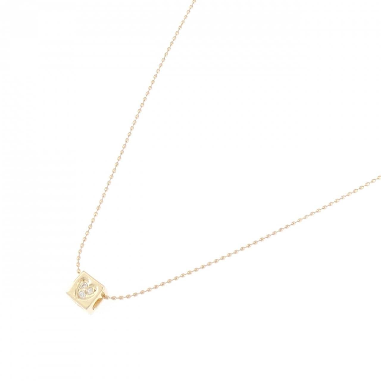 K18YG ハート ダイヤモンド ネックレス 0.07CT