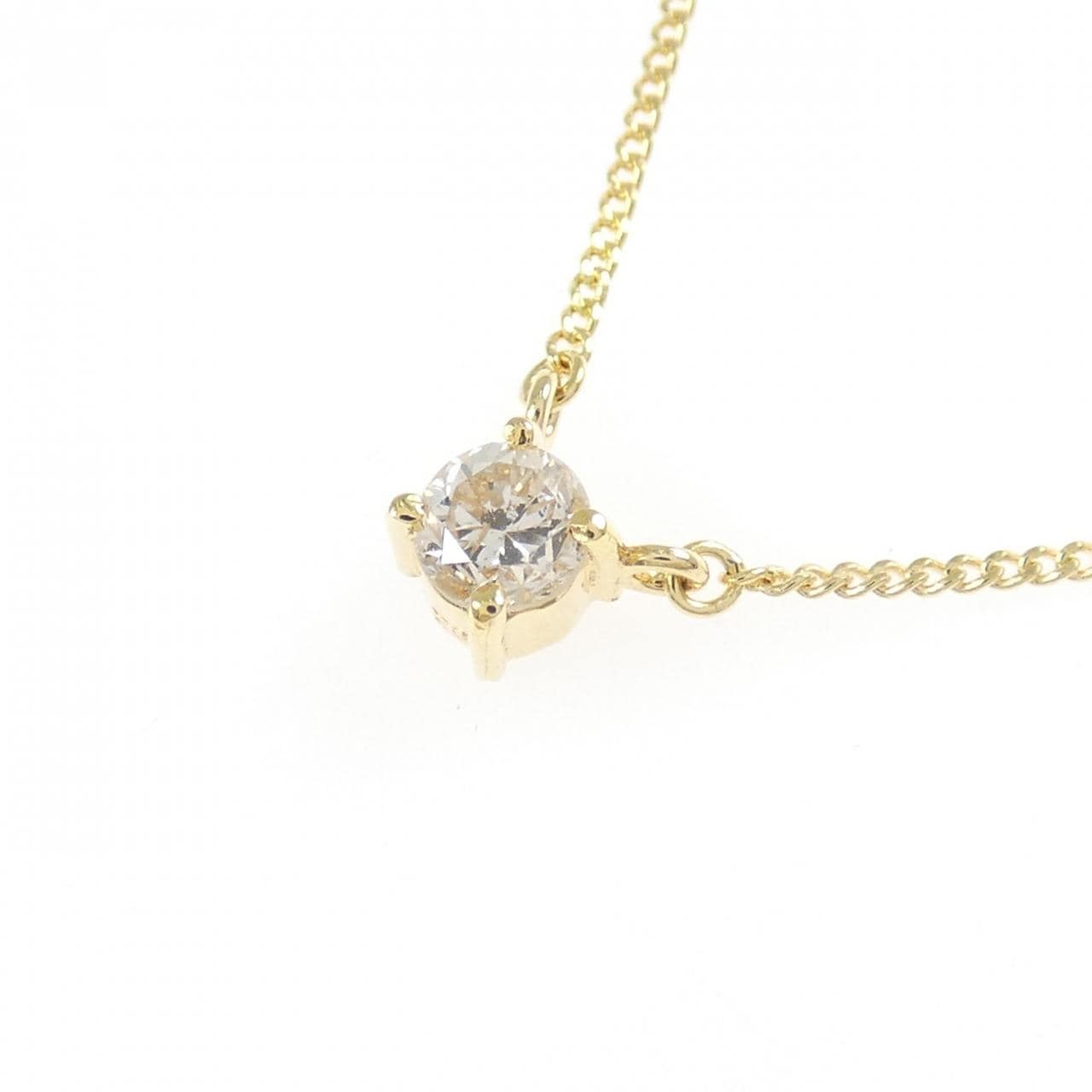 K18YG ソリティア ダイヤモンド ネックレス 0.26CT