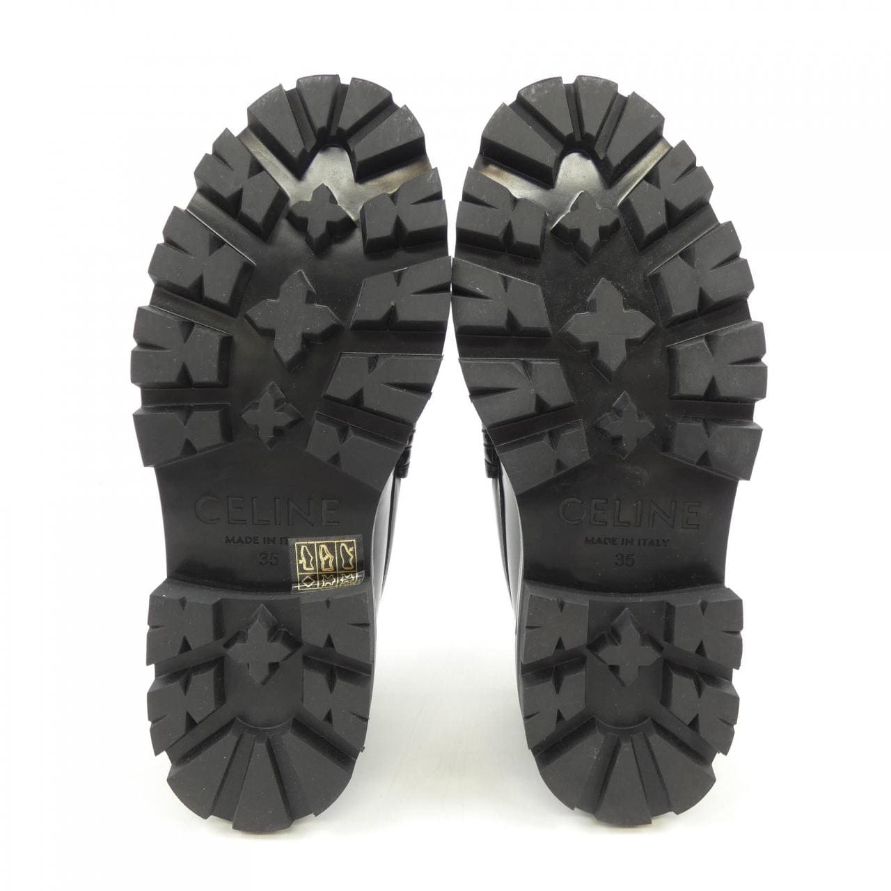 セリーヌ CELINE トリオンフチェーン付CELINEマーガレットローファー 344893602C シューズ