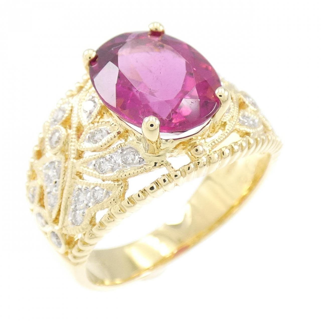 K18YG Rubellite Tourmaline Ring 2.57CT