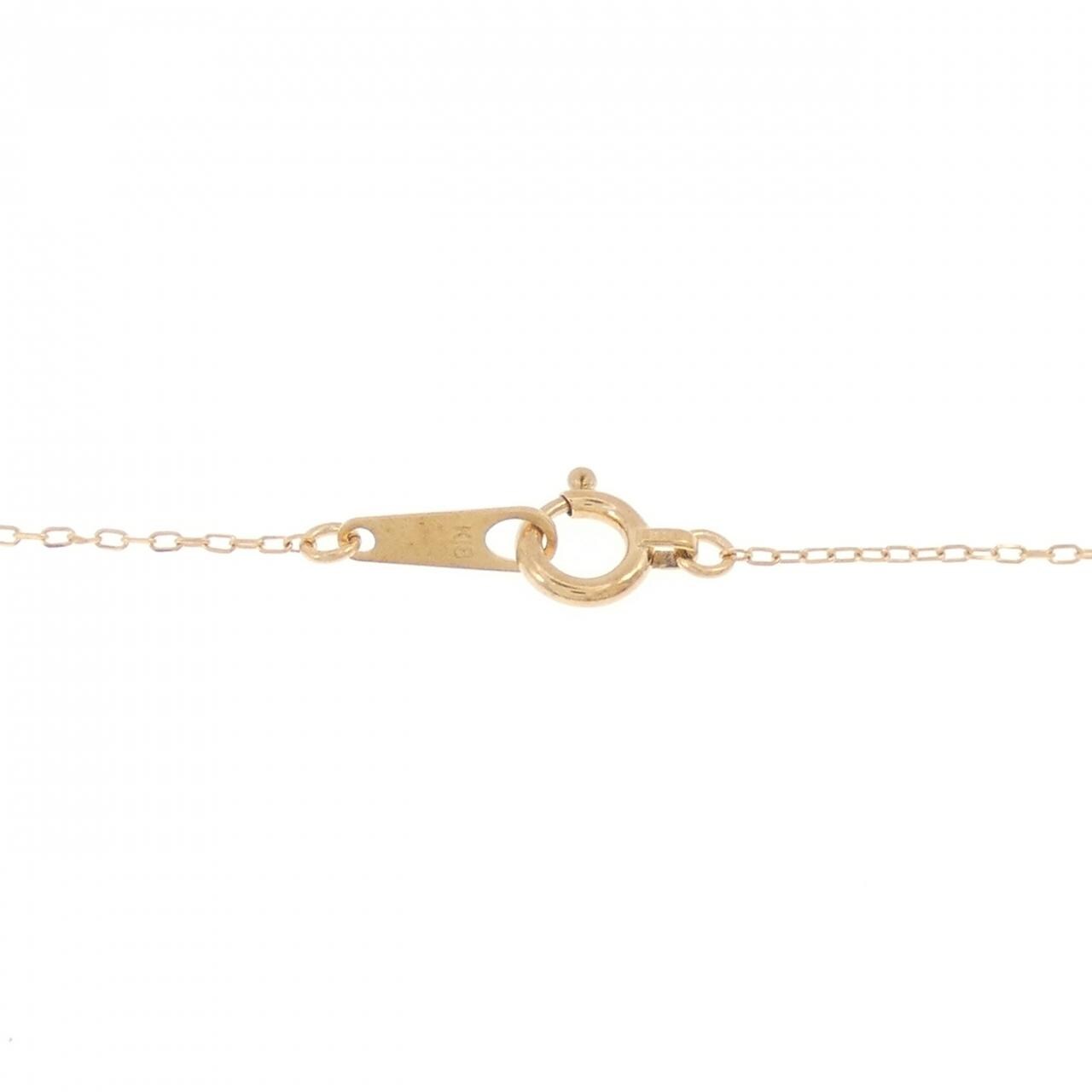 K18PG イニシャルC ダイヤモンド ネックレス 0.01CT