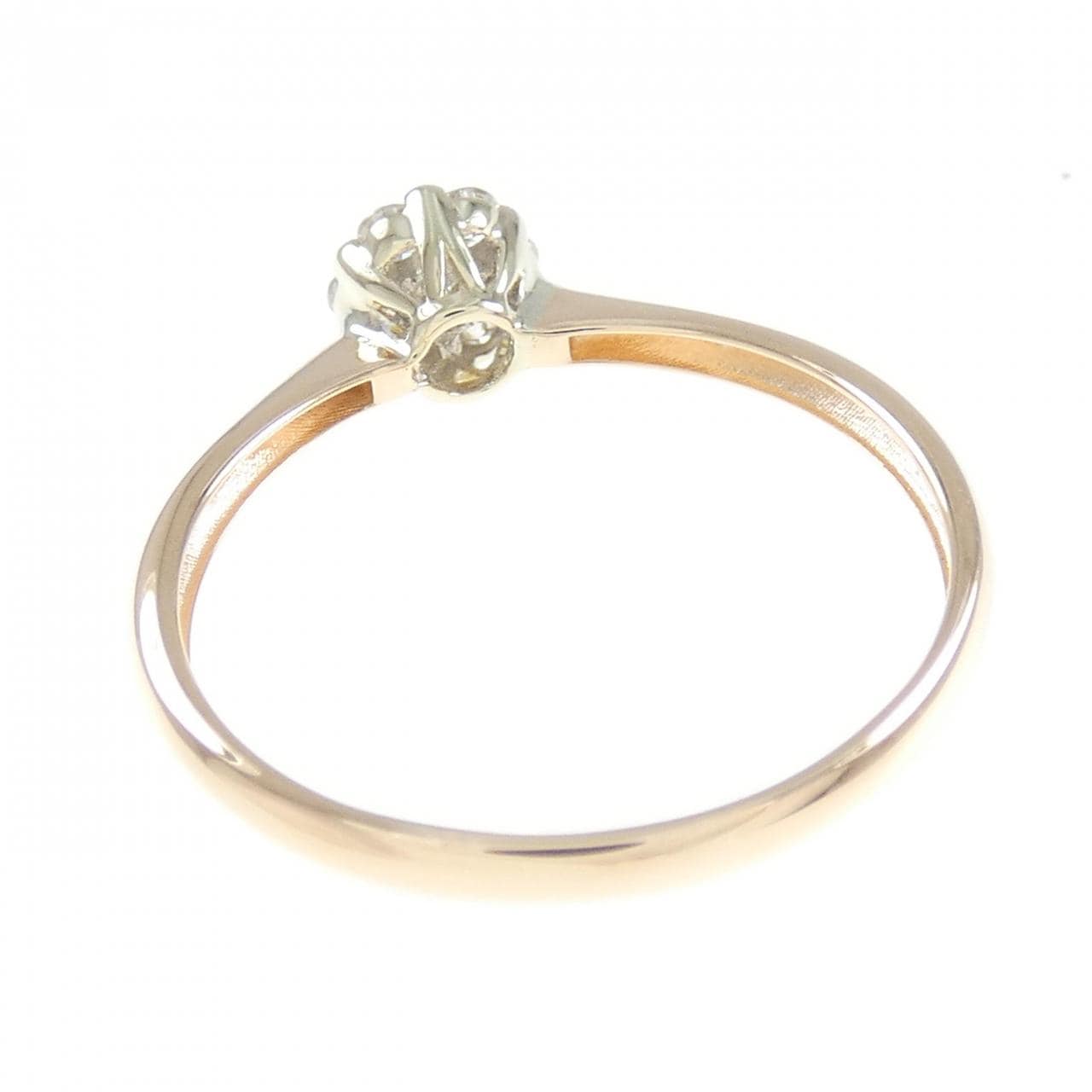 K18PG/K18WG フラワー ダイヤモンド リング 0.20CT