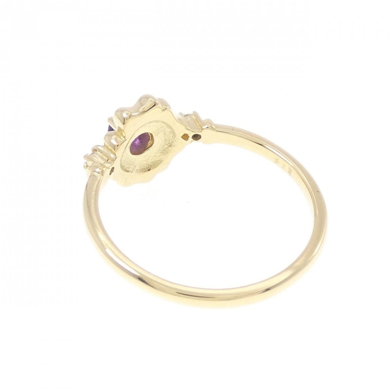K18YG アメジスト リング 0.12CT