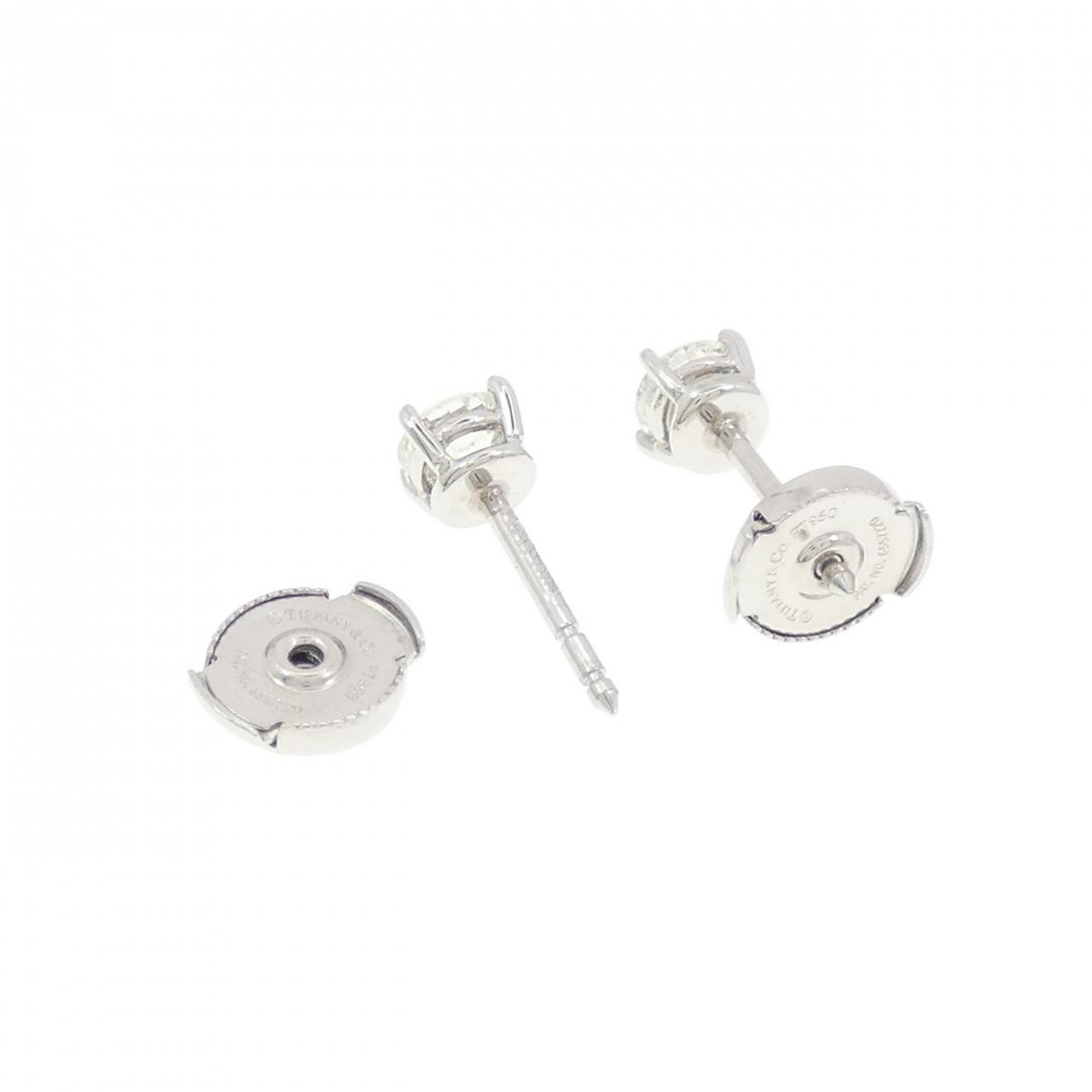 ティファニー ソリティア ピアス 0.81CT J IF 3EXT