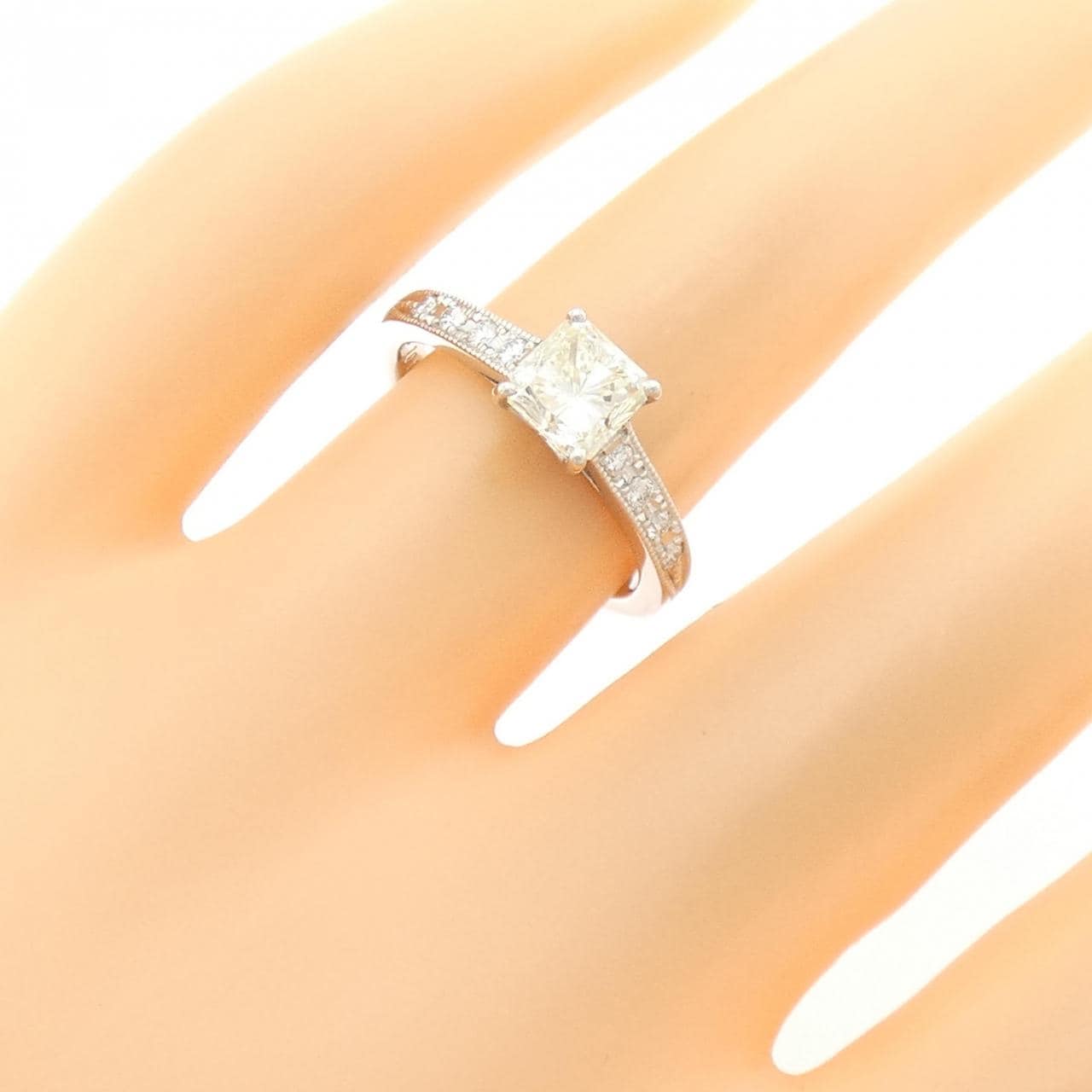 【リメイク】PT900 ダイヤモンド リング 1.010CT VLY SI2 ファンシーカット