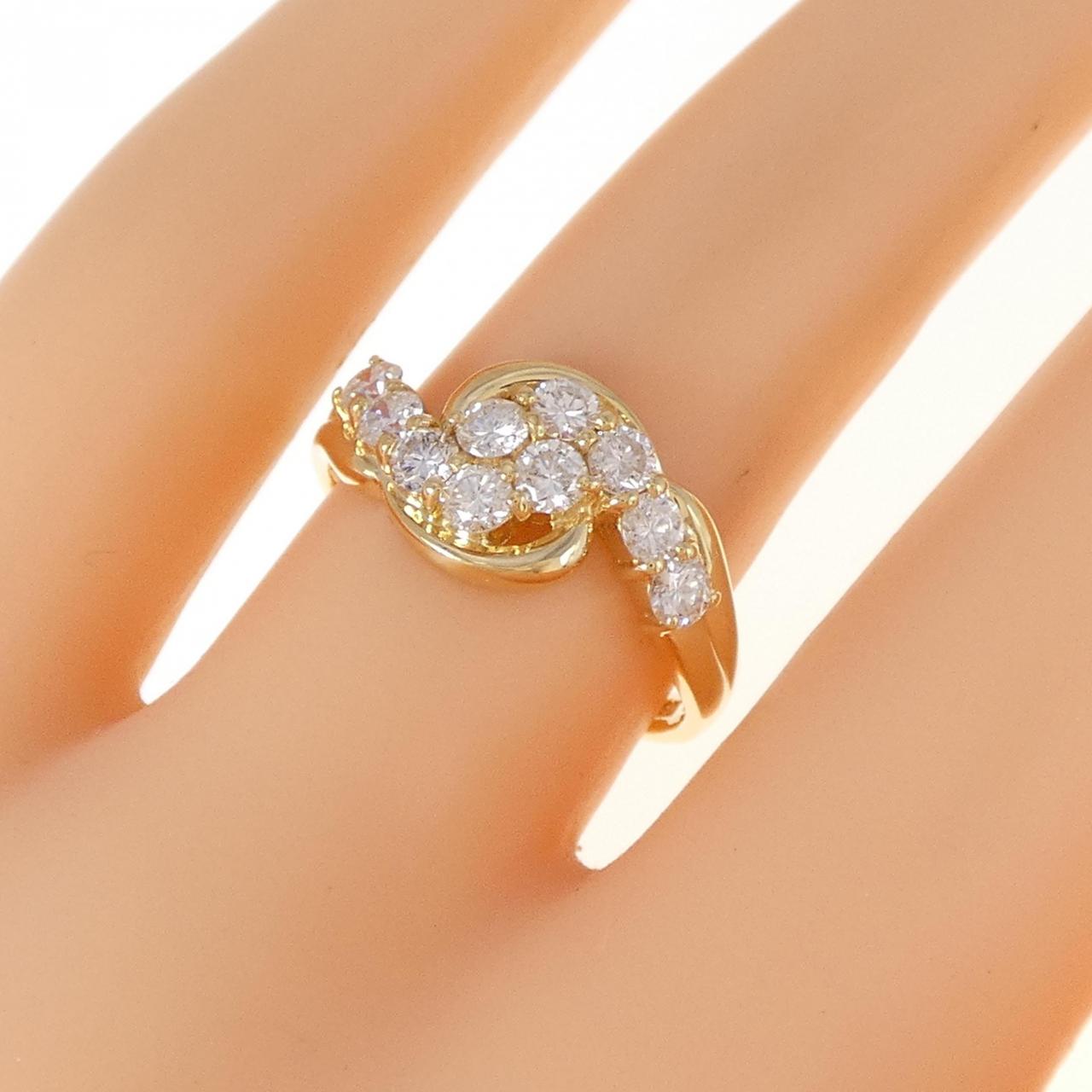 K18YG ダイヤモンド リング 0.72CT