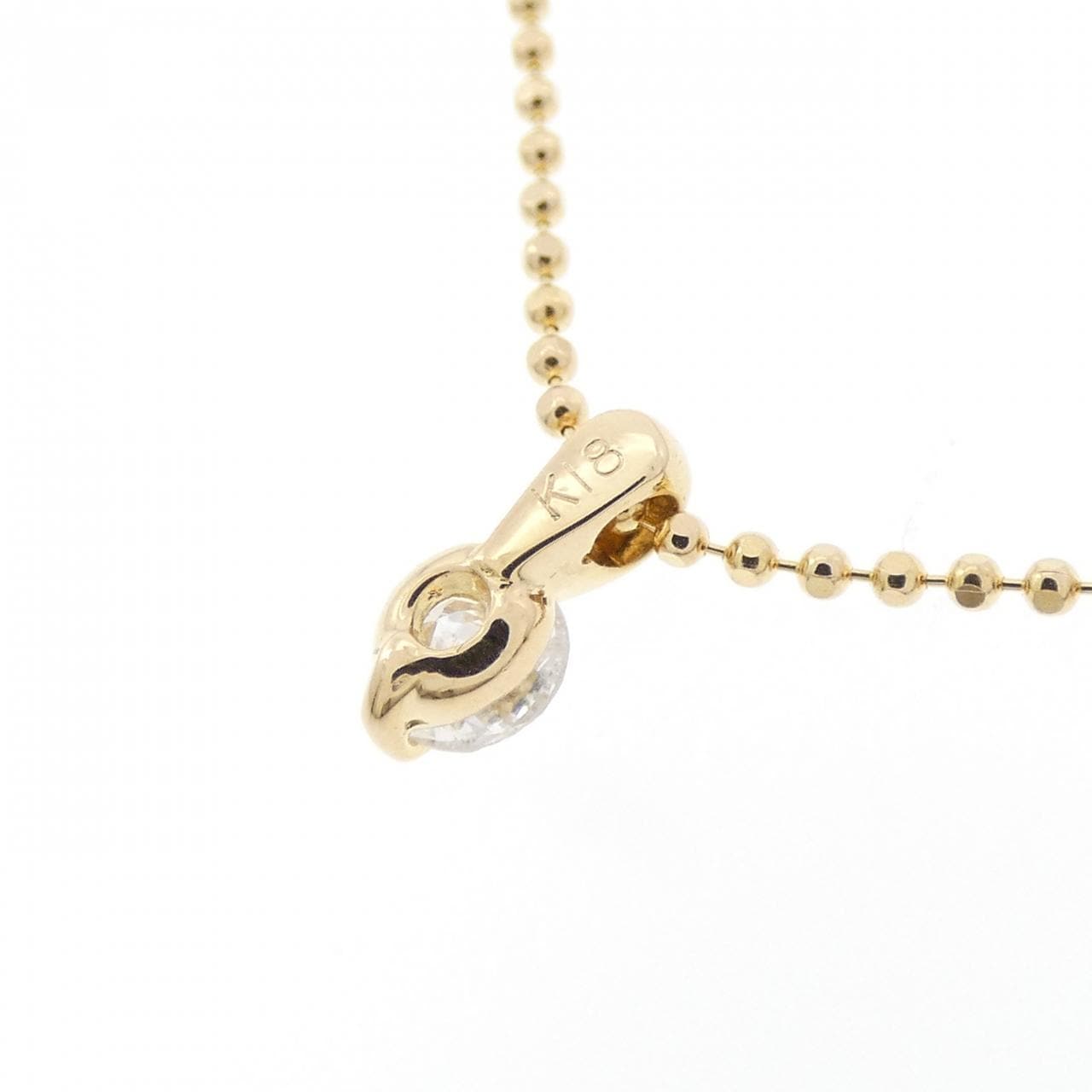 K18YG ソリティア ダイヤモンド ネックレス 0.20CT