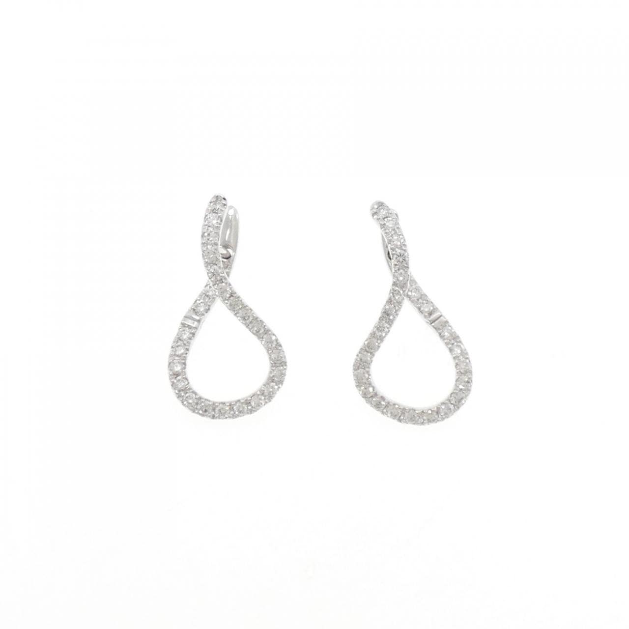 K18WG ダイヤモンド ピアス 0.70CT