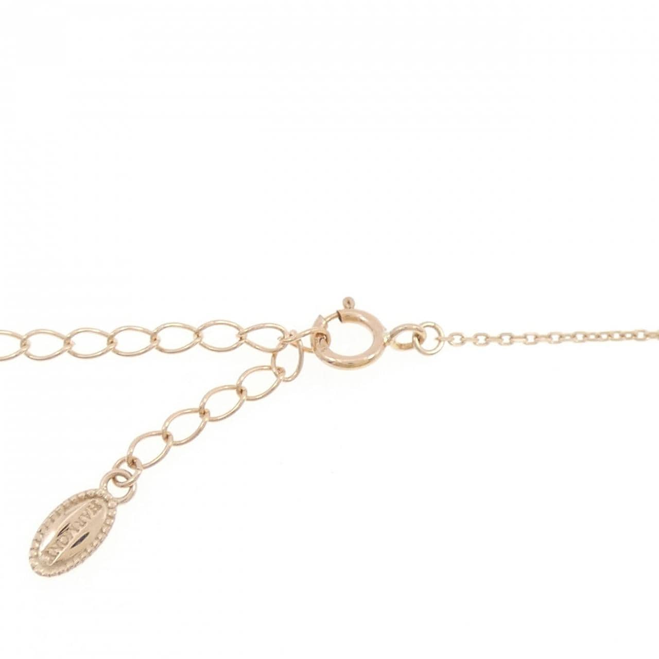 K10PG クローバー ダイヤモンド ネックレス 0.10CT