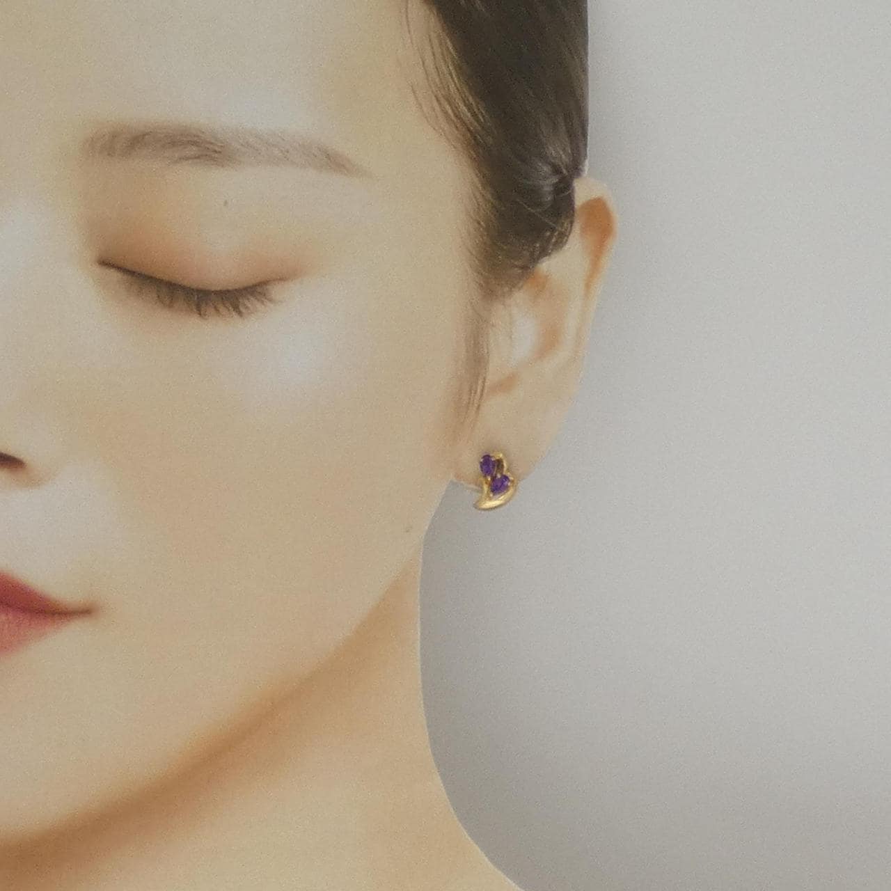 K18YG アメジスト ピアス