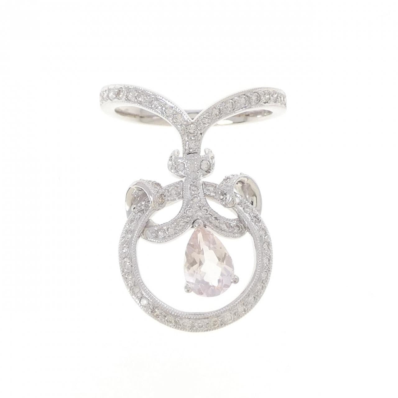 K18WG ベリル リング 0.63CT