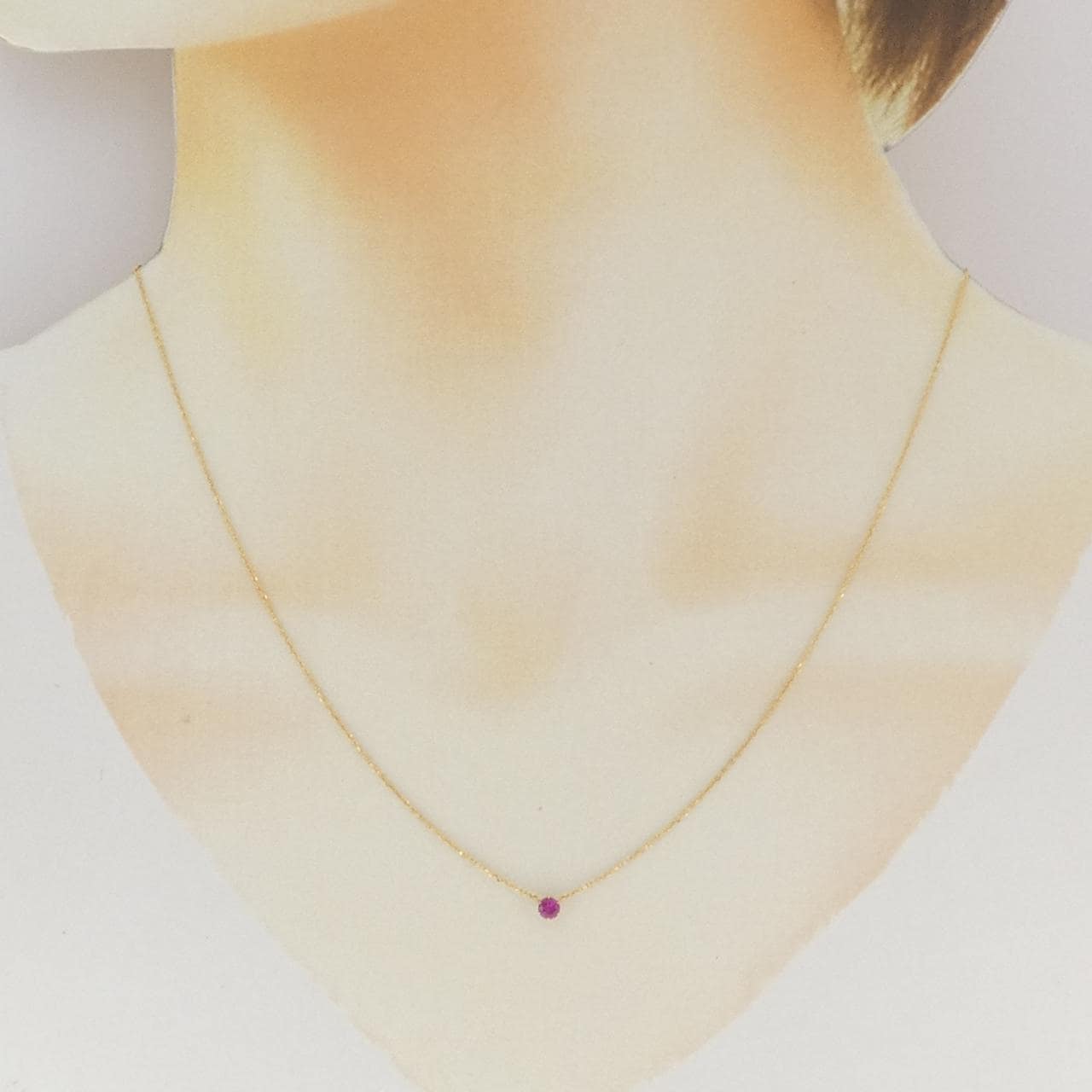 K18YG ルビー ネックレス 0.12CT