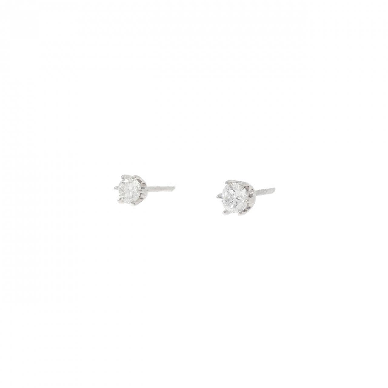 PT900  ソリティア ダイヤモンド ピアス 0.30CT