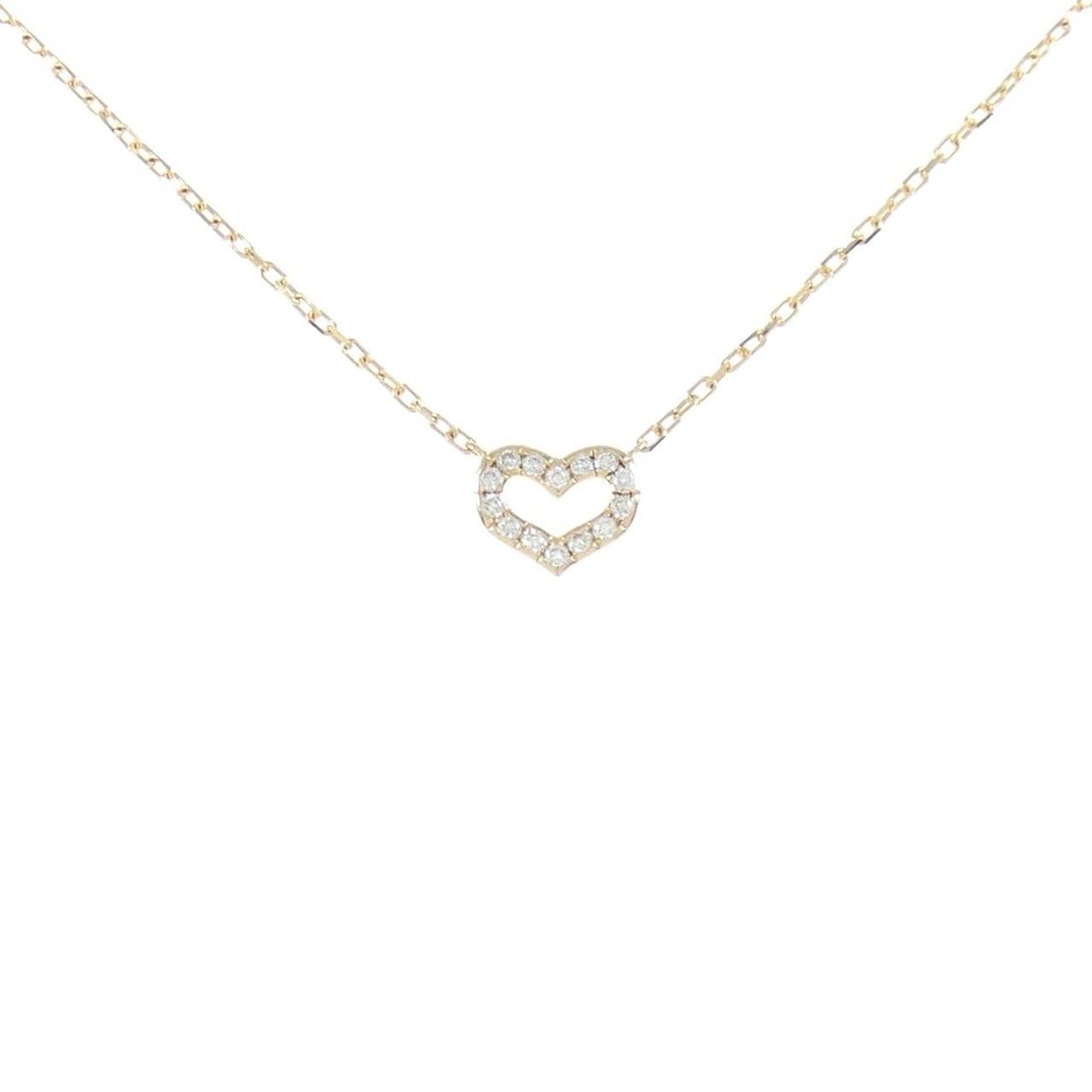 K18YG heart Diamond necklace 0.07CT