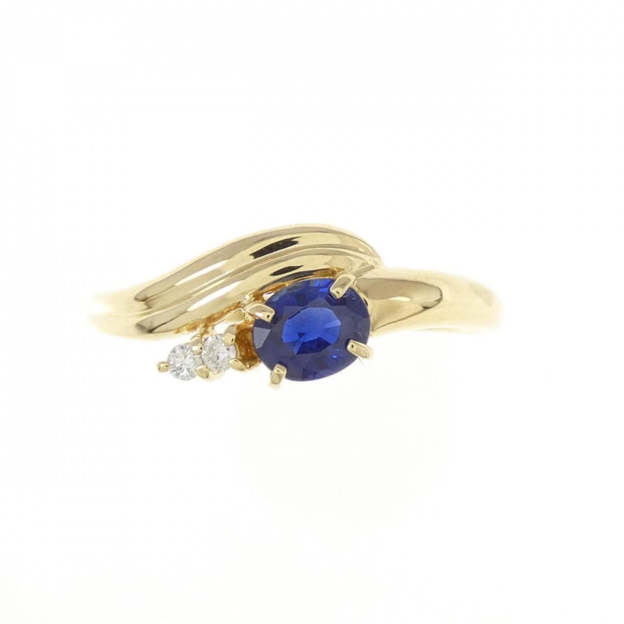 K18YG sapphire ring