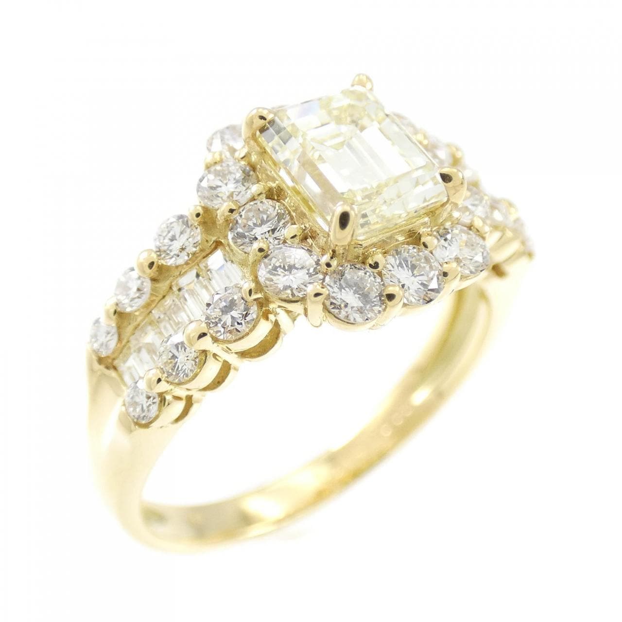 [Remake] K18YG Diamond ring 1.014CT VLY SI2 emerald cut