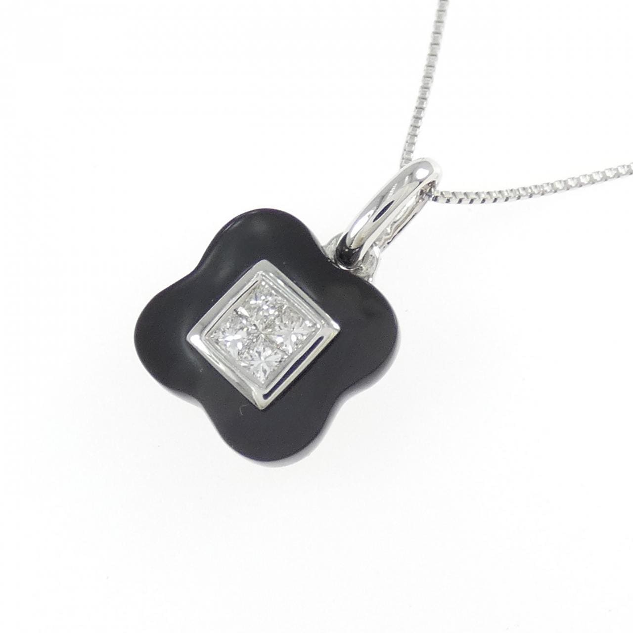 K18WG オニキス ネックレス