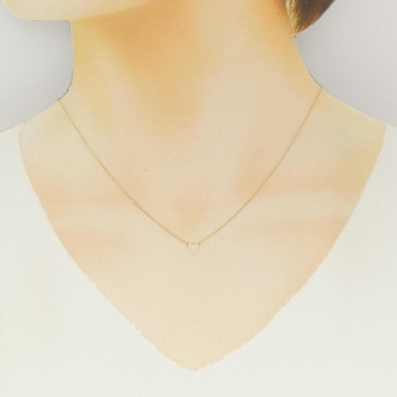 アーカー ハートパヴェ ネックレス 0.05CT