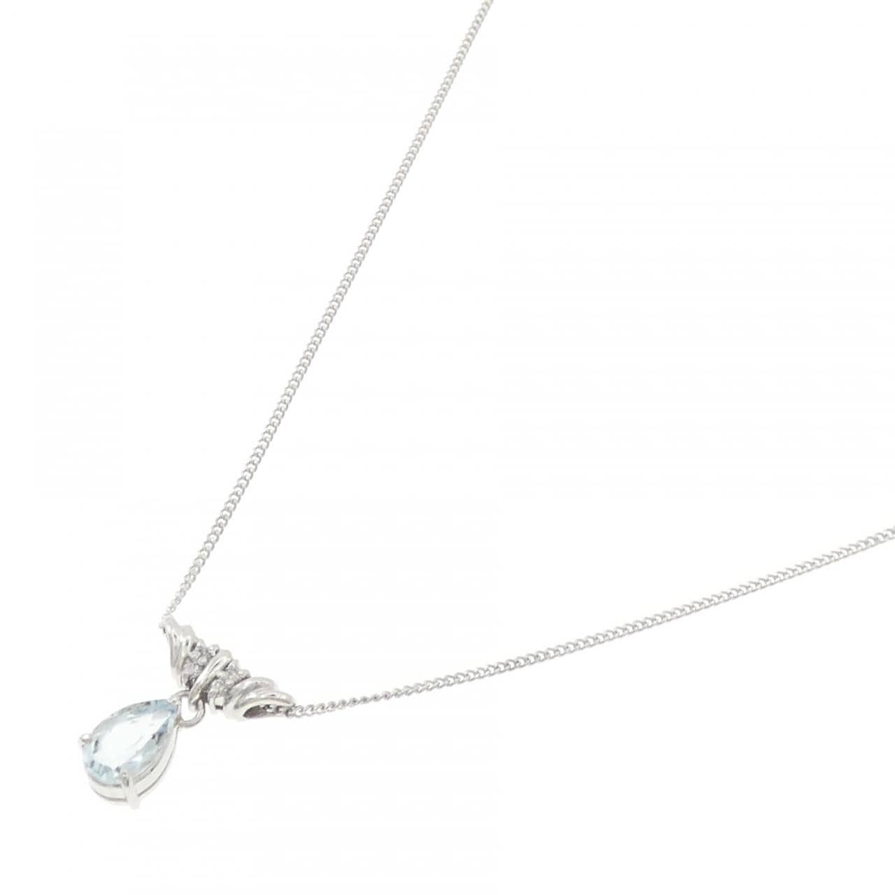 PT900/PT850 アクアマリン ネックレス 0.77CT
