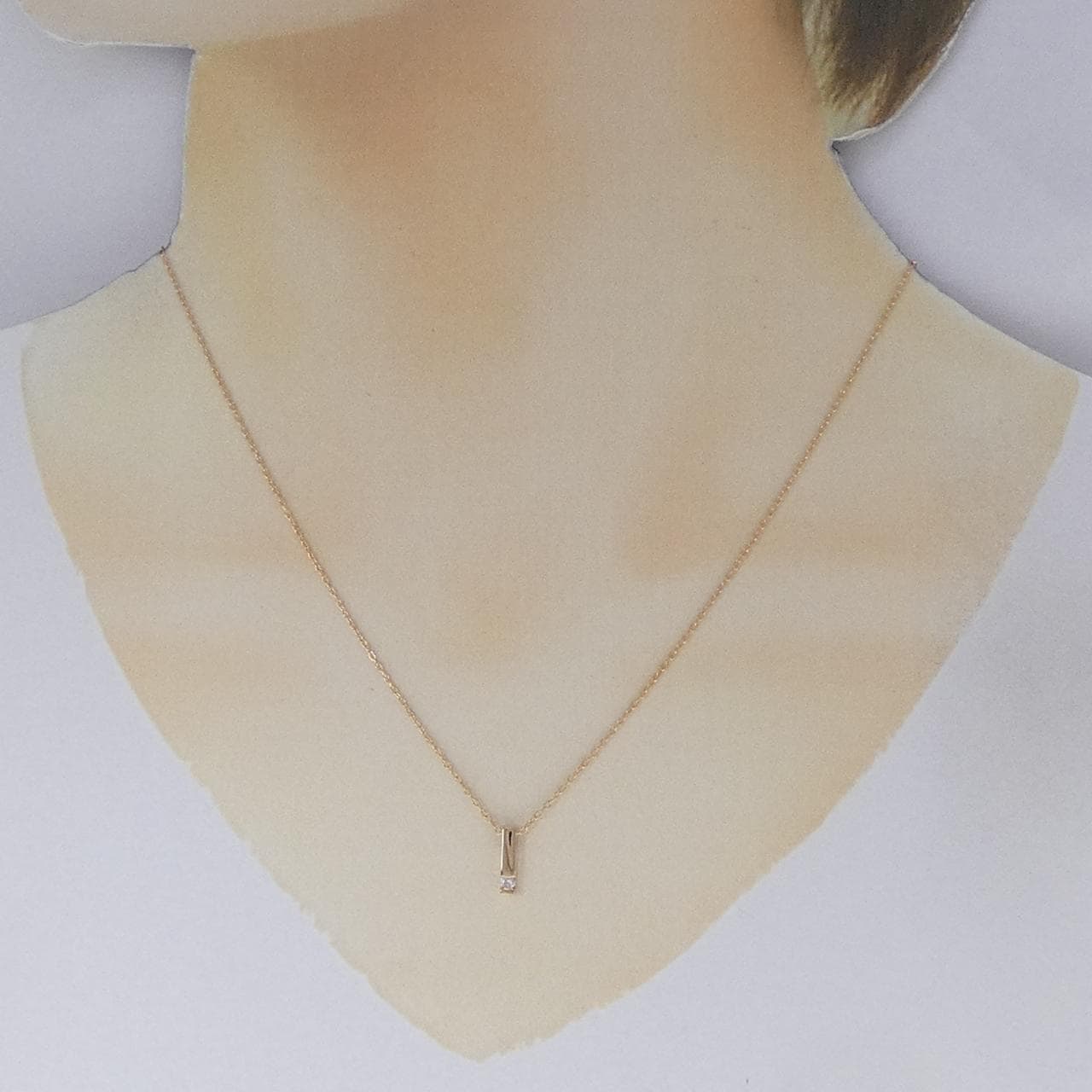 K18PG ダイヤモンド ネックレス 0.03CT