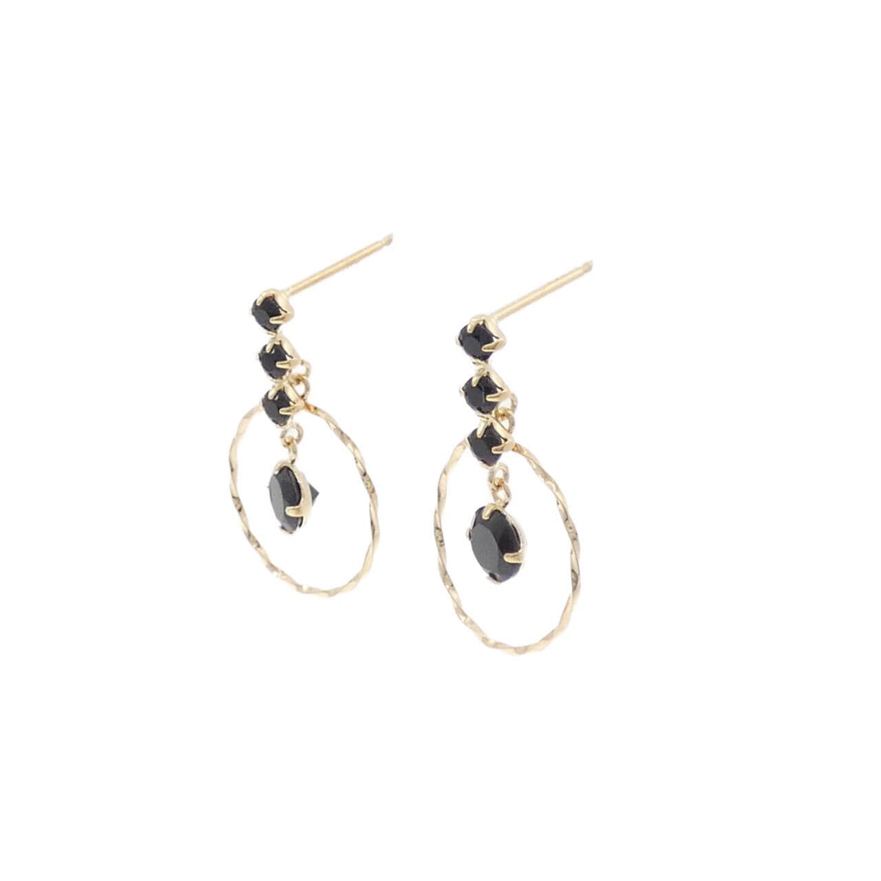 K18YG オニキス ピアス