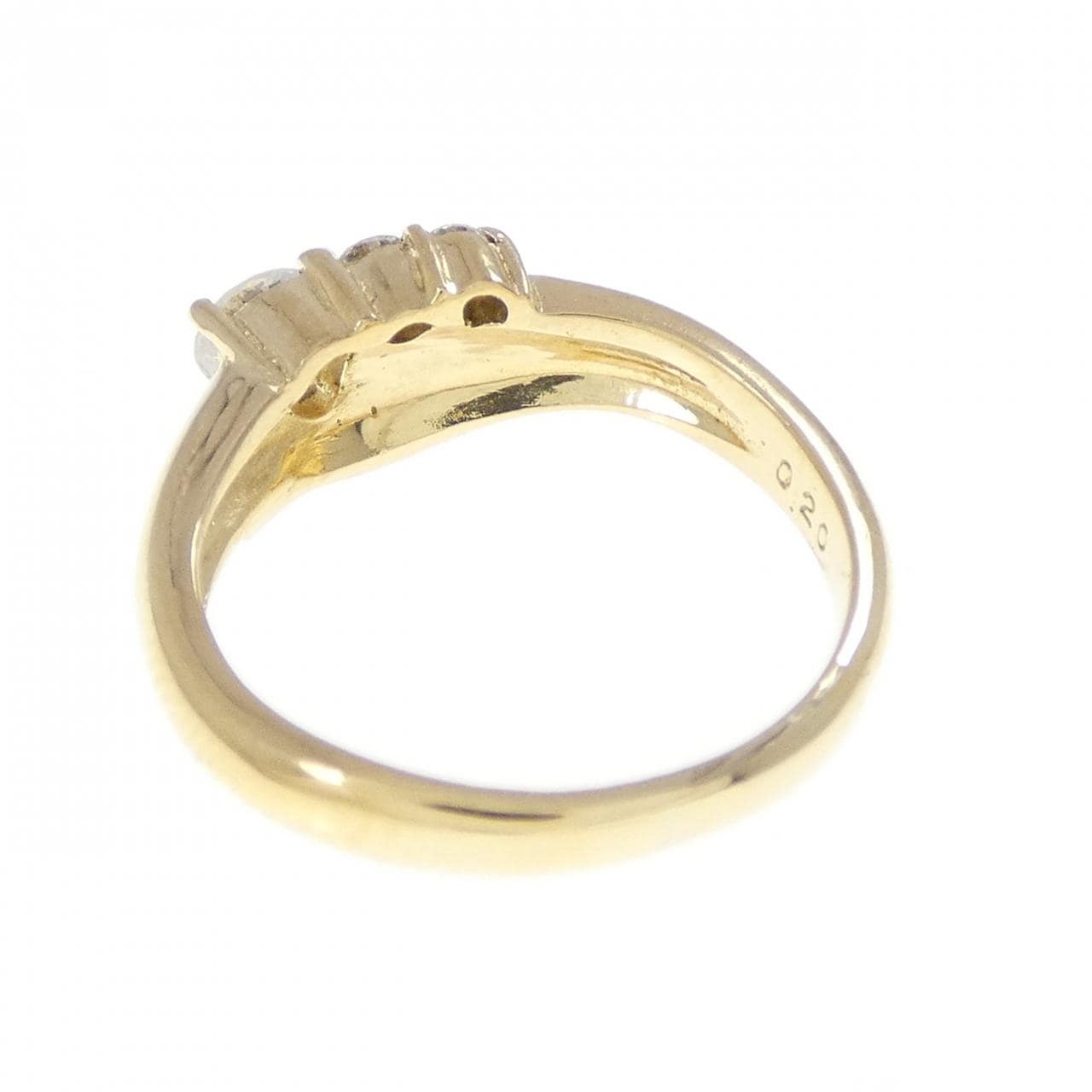 K18YG ダイヤモンド ピンキーリング 0.20CT