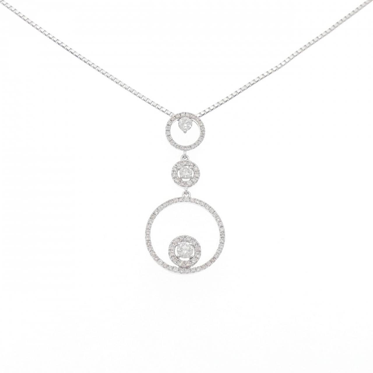 K18WG ダイヤモンド ネックレス 0.71CT