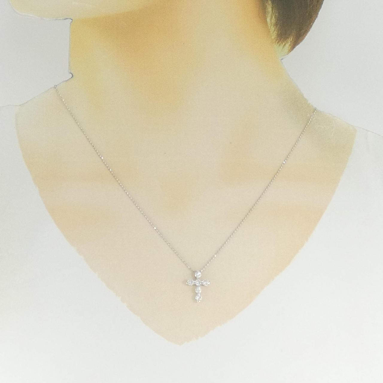 PT900/PT850 クロス ダイヤモンド ネックレス 0.50CT