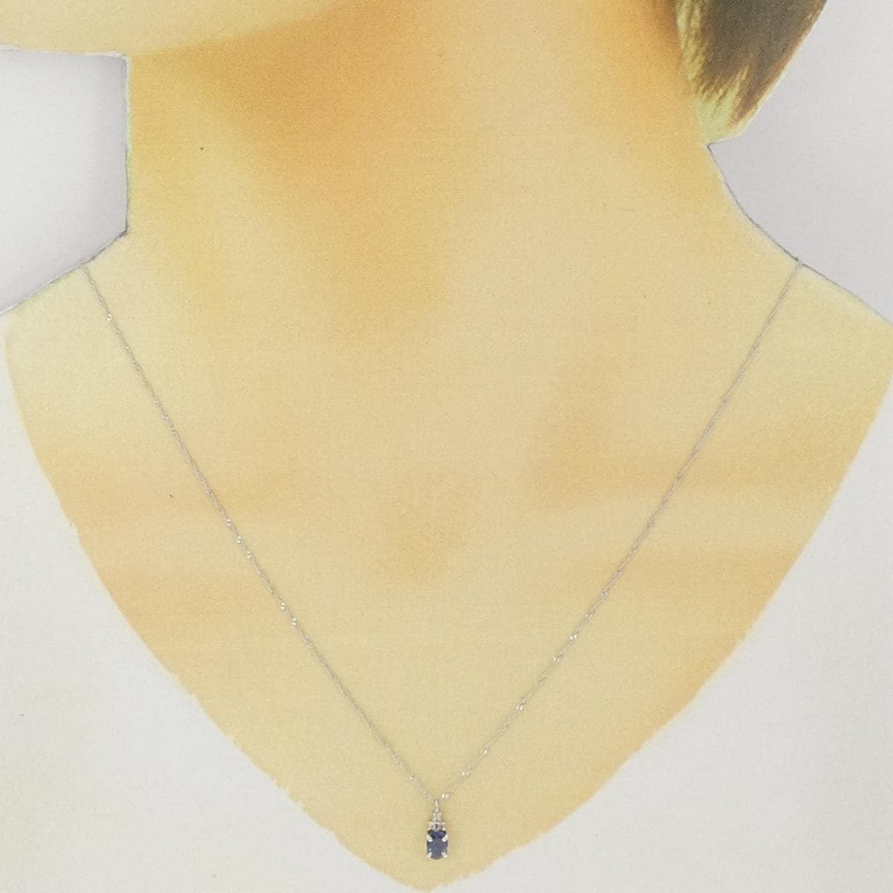 K18WG サファイヤ ネックレス 0.5CT