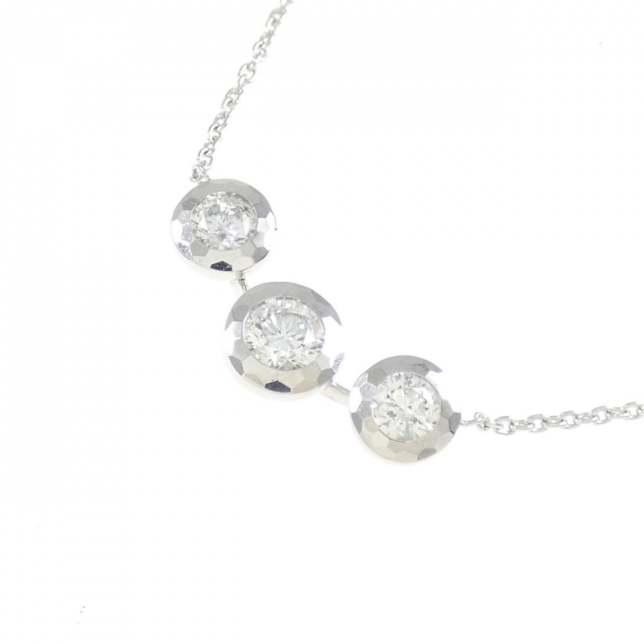 K18WG ダイヤモンド ネックレス 0.50CT