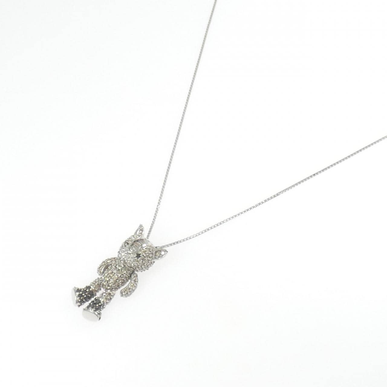 K18WG ダイヤモンド ネックレス 1.38CT