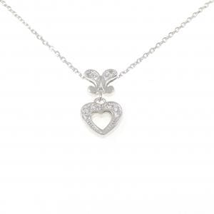K18WG ハート ダイヤモンド ネックレス 0.11CT