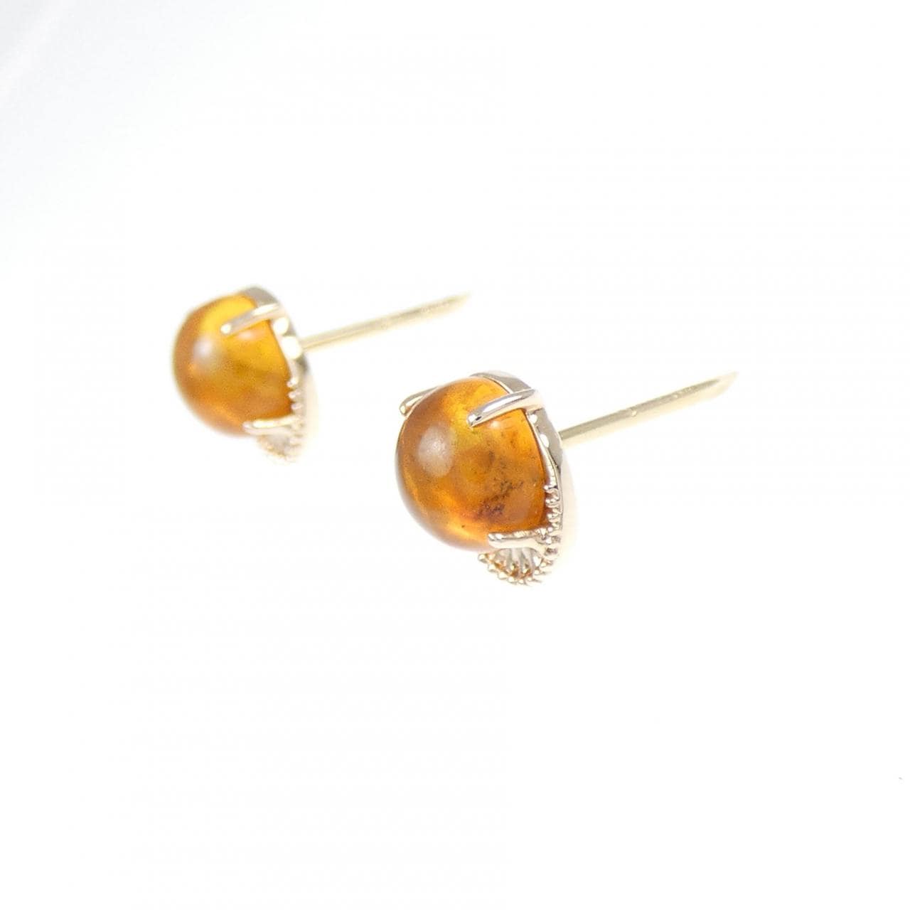 アガット 琥珀 ピアス